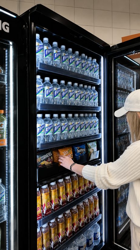 One of Briana's smart machines placed and stocked in a real location